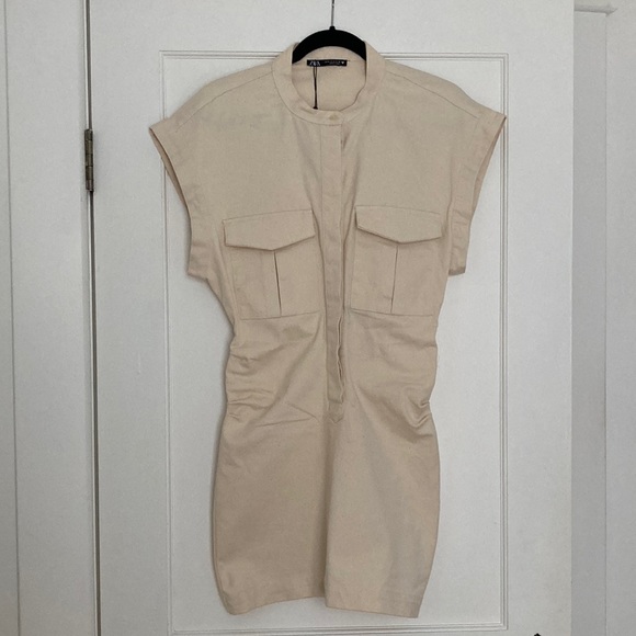 Zara darted dress mini dress with pockets - Picture 4 of 8
